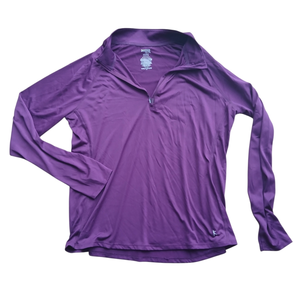 Danskin Now Women's Size Extra Large Plum Quarter-Zip Top